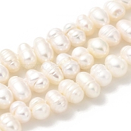 Natural Cultured Freshwater Pearl Beads Strands, Top Drilled, Rice, Grade 3A, Old Lace, 4~5mm, Hole: 0.5mm, about 43pcs/strand, 7.09 inch(18cm)(PEAR-A006-23A)