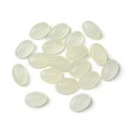 Natural White Jade Cabochons, Oval, Dyed, Light Yellow, 6x4x2~2.5mm(G-A094-01A-33)