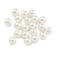 Baking Painted Pearlized Glass Pearl Round Beads, White, 6mm, Hole: 0.8mm(HY-S004-01F)