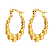 304 Stainless Steel Hoop Earrings, Golden, 25x24mm(AZ5458-1)