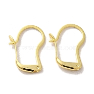 Brass Hoop Earring Findings, Real 24K Gold Plated, 19.5x3mm, Pin: 0.8x0.8mm(FIND-Z039-30G)