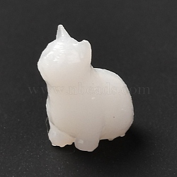 3D Resin Model, UV Resin Filler, Epoxy Resin Jewelry Making, Cat, White, 9x6x10.5mm(DIY-F090-03A)