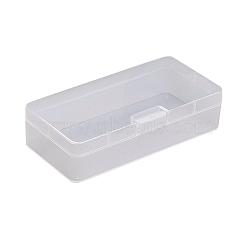 Polypropylene Plastic Bead Storage Containers, Rectangle, Clear, 18.5x8.8x4.6cm(CON-E015-08)