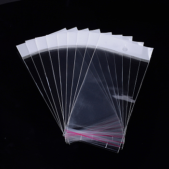 OPP Cellophane Bags, Rectangle, Clear, 17~17.5x8cm, Unilateral Thickness: 0.045mm, Inner Measure: 12.5x8cm