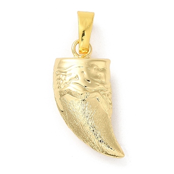 Brass Pendants, Long-Lasting Plated, Lead Free & Cadmium Free, Scabbard Charm, Real 18K Gold Plated, 25x13x6.5mm, Hole: 8x5mm