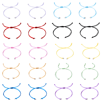 10Pcs Nylon Thread Bracelets Making, Mixed Color, 11-5/8 inch(29.5cm)