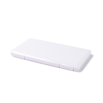 Flat Plastic Boxes, for Jewelry Storage, Rectangle, White, 10.9x18.9x1.2cm