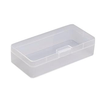 Polypropylene Plastic Bead Storage Containers, Rectangle, Clear, 18.5x8.8x4.6cm