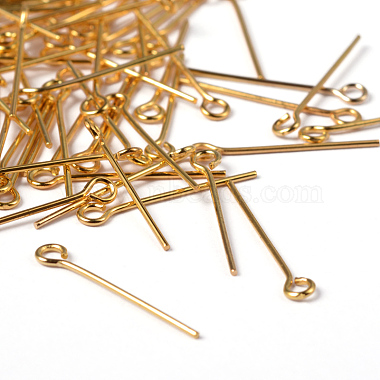 Golden Plated Brass Eye Pin Jewery Making Findings(X-EPC2.0cm-G)-3