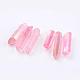 Electroplated Natural Quartz Crystal Graduated Beads Strands(G-P315-A08)-1