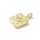 Rack Plating Brass Clear Cubic Zirconia Pendants(KK-Z056-23G)-2