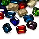 Faceted Rectangle Glass Pointed Back Rhinestone Cabochons(RGLA-A017-6x8mm-SM)-1