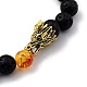Men's Natural Howlite & Lava Rock Stretch Beaded Bracelets Sets(BJEW-JB05429)-6