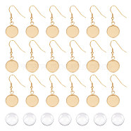 Blank Dome Dangle Earring Making Kit, Including 304 Stainless Steel Earring Hooks, Glass Cabochons, Golden, 48Pcs/box(DIY-UN0005-22)