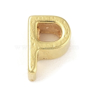 304 Stainless Steel Pendants, Real 24K Gold Plated, Letter P, 8x5.5x4mm, Hole: 1.5mm(STAS-S137-01G-P)