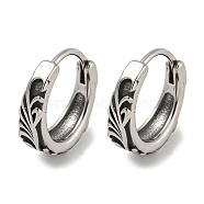 316 Surgical Stainless Steel Hoop Earrings, Ring, Antique Silver, 14x4.5mm(EJEW-D096-23P-AS)