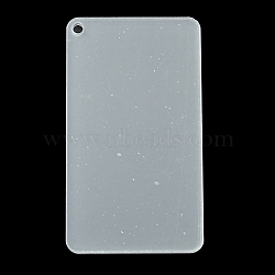 Transparent Acrylic Big Pendants, Rectangle, Clear, 75.5x42.5x3mm, Hole: 3mm(TACR-WH0001-39)