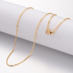 Ion Plating(IP) 304 Stainless Steel Necklace, Cable Chains, with Lobster Clasps, Golden, 17.72 inch(450mm), 1.5mm(X-MAK-K004-17G)
