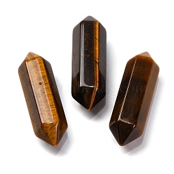 Natural Tiger Eye Double Terminated Points, Faceted, 44~48x14~15x14~15mm(G-C153-01E)