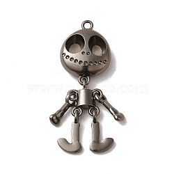 Alloy Pendant Rhinestone Settings, Cadmium Free & Lead Free, Skeleton, Gunmetal, 67x24x10.5mm, Hole: 2.8mm, Fit For 0.8~1mm and 10x8mm Rhinestone(FIND-A038-14B)