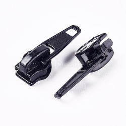 Spray Painted Zinc Alloy Zipper Sliders Zipper Head, for Bag and Clothes Replacement Accessories, Black, 27x10x9mm(PALLOY-WH0070-19A)