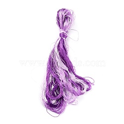 Real Silk Embroidery Threads, Friendship Bracelets String, 8 Colors, Gradient color, Indigo, 1mm, 20m/bundle, 8 bundles/set(OCOR-D012-01S)