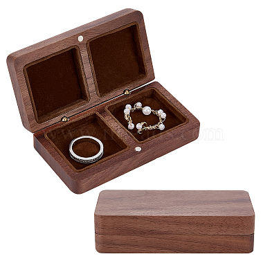 Camel Rectangle Wood Jewelry Set Box