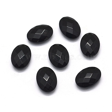 18mm Oval Obsidian Beads