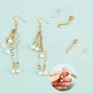 Elite 60Pcs 2 Colors Brass Earring Double Sided Eye Pins(FIND-PH0005-04)-6
