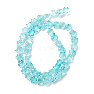 Transparent perles de verre brin(GLAA-F112-04E)-4