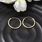 Brass Hoop Earrings, Cadmium Free & Lead Free, Ring, Real 24K Gold Plated, 18x1.5mm(EJEW-G474-01G-02)