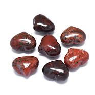 Natural Brecciated Jasper Heart Palm Stone, Pocket Stone for Energy Balancing Meditation, 20~21x25~25.5x13~14mm(G-F637-11H)