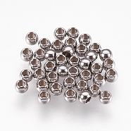 316 Stainless Steel Spacer Beads, Rondelle, Stainless Steel Color, 3x2mm, Hole: 1.5mm(STAS-G176-46P-E)