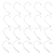 Unicraftale 120Pcs 4 Style 316 Stainless Steel Ear Cuff Findings, Climber Wrap Around Non Piercing Earring Findings with Horizontal Loops, Stainless Steel Color, 55~59x36~46x0.5mm, Hole: 4mm, 30Pcs/style(STAS-UN0043-28)