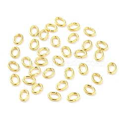 304 Stainless Steel Jump Rings, Closed Jump Rings, Oval, Real 18K Gold Plated, 3x4x0.7mm, Inner Diameter: 1.5x2.5mm(STAS-F221-46J-G)