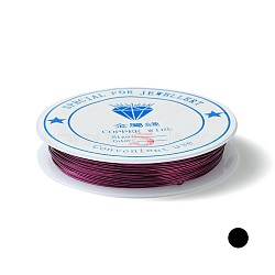 Copper Jewelry Wire, Nickel Free, Purple, 24 Gauge, 0.5mm, about 8m/roll(CW0.5mm017)