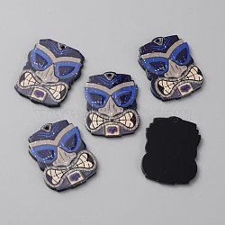Acrylic Pendants, Royal Blue, 35.5x29x2mm, Hole: 1.8mm(MACR-WH0010-08A)