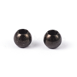 Rondelle 304 Stainless Steel Spacer Beads, Electrophoresis Black, 3mm, Hole: 1.2mm(STAS-I057-01-3mm)