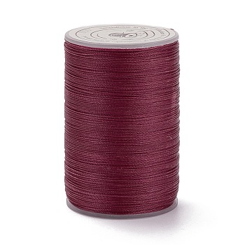 Round Waxed Polyester Thread String, Micro Macrame Cord, Twisted Cord, for Leather Sewing Stitching, FireBrick, 0.3~0.4mm, about 174.98 Yards(160m)/Roll