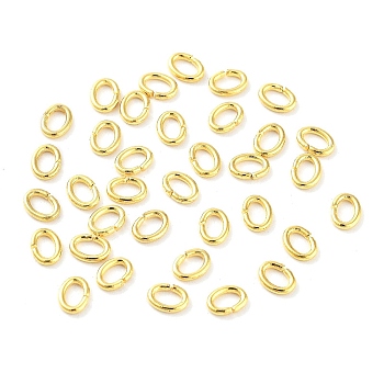 304 Stainless Steel Jump Rings, Closed Jump Rings, Oval, Real 18K Gold Plated, 3x4x0.7mm, Inner Diameter: 1.5x2.5mm