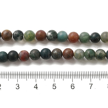 Chapelets de perles en agate indienne naturelle(G-Q462-6mm-08)-2