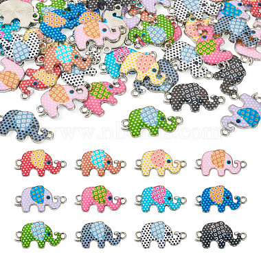 48Pcs 12 Styles Alloy Enamel Connector Charms(ENAM-TA0001-38)-12