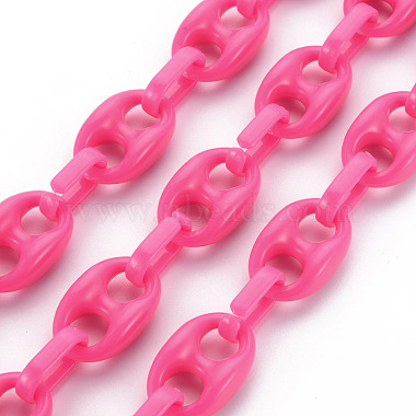 Hot Pink Acrylic Link Chains Chain