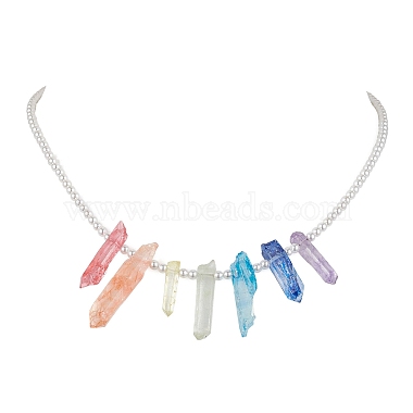 Colorful Bullet Quartz Crystal Necklaces