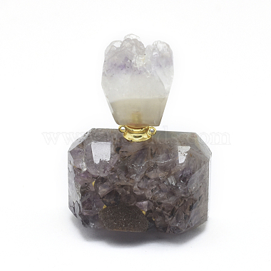 Natural Amethyst Openable Perfume Bottle Pendants(G-E556-18A)-2
