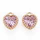 Brass Micro Pave Cubic Zirconia Charms(KK-S356-773K)-1