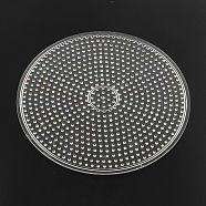 Flat Round ABC Plastic Pegboards used for 5x5mm DIY Fuse Beads, Clear, 154x5mm(X-DIY-Q009-52)