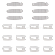 50Pcs Plastic Buckle Button Keychain, PP Clip Folding Ornament Key Chain Accessories, White, 36x9x5mm, Hole: 1.4mm, Pin: 2mm(AJEW-CA0003-68)