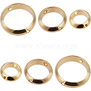 54Pcs 3 Style Ring Brass Bead Frames, Real 18K Gold Plated, 10x2.5mm, Hole: 1mm, 18pcs/style(KK-BC0004-48)