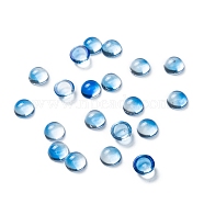 Transparent Glass Cabochons, Half Round, Dodger Blue, 6x3mm(GGLA-A005-01B-F)